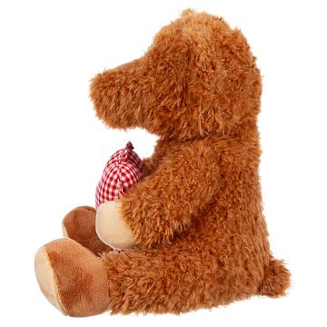 Игрушка мягконабивная ТМ "Relana" Мишка коричневый с сердцем, 24 см, в/п 25*23*23 см
