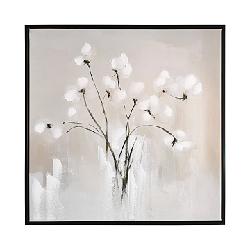 Картина "Хлопок", 80% ручная работа, рама пластиковая, 60x60