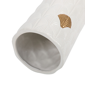 Ваза керамическая, цвет бело-золотой, 11*25 см