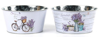 Декоративное кашпо"Лаванда" ассорти D19.5XH9.8CM B15.2CM,металл