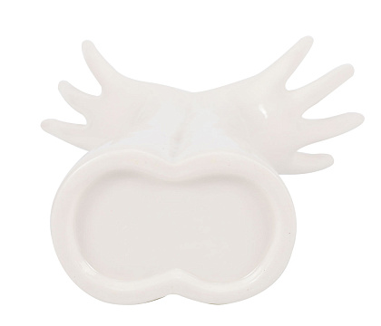 Ваза декоративная керамическая, цвет белый, 18*21,5 см