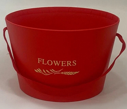 Коробка под цветы 20,2x12,5см, 1 шт., красный