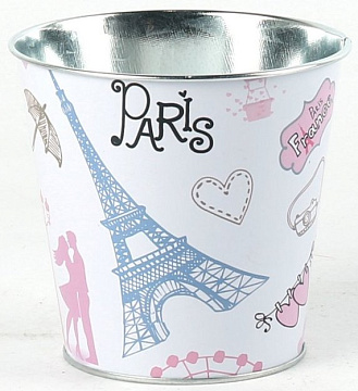 Декоративное кашпо "Париж" D12.5XH12CM B9, металл