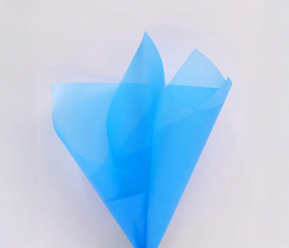 Упаковочный материал Тишью, 58 см х 10 м, ярко-голубой