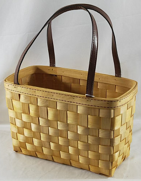 Корзина плетеная (секвойя), 31x16,5x19/38 B:26x11 см, 1 шт., натуральный