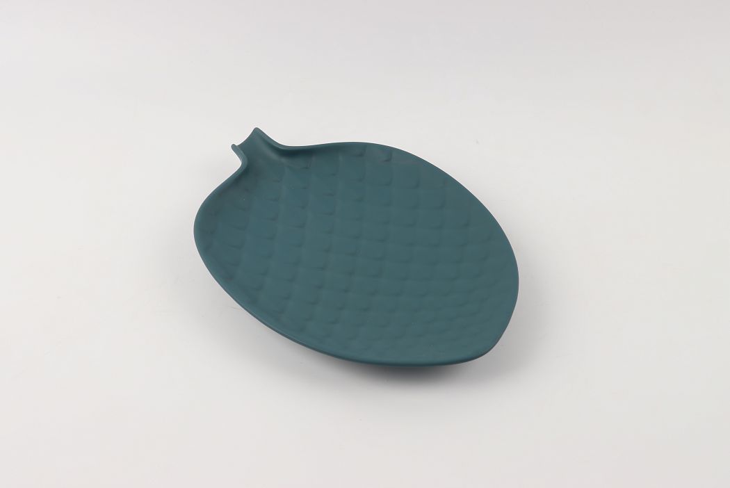 Керамический декоративный поднос, цвет синий, 30*20*3 см