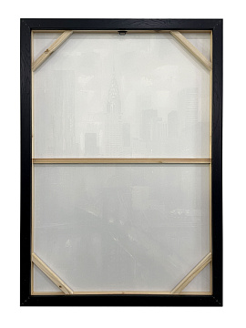 Картина "Город", 80% ручная работа, рама пластиковая, 70*100*3,5