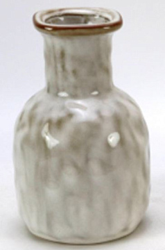 Ваза керамическая, цвет серо-коричневый,  11,5*11,5*18,5 см.