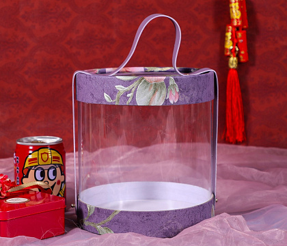 Коробка подарочная с прозрачным куполом 16,4*16,4*18,2,  фиолетовый