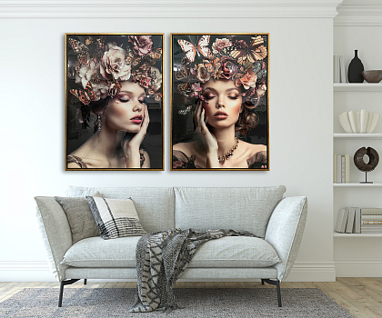 Постер "Красота II" c глянцевым покрытием, рама пластиковая, 50*70*3,5