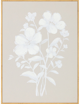 Набор панно "Цветы" 2 шт., с тиснением, рама пластиковая, 40,6x30,6x3