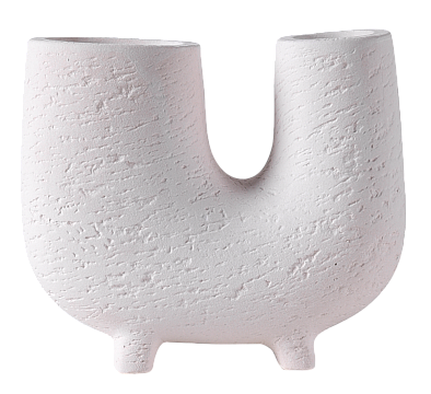 Ваза керамическая, цвет белый, 21*9,5*18 см