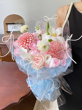 Упак. материал флористическая пленка со стеклянной текстурой , 60 мкр, 56 см х 10 м, винный