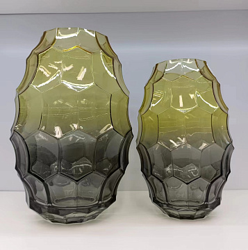 Ваза стеклянная 14*14*25 см, 1 шт., градиент