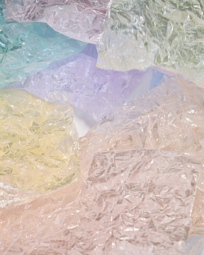 Упак. материал флористическая пленка со стеклянной текстурой , 60 мкр, 56 см х 10 м, винный