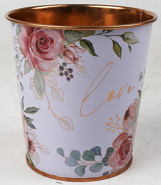 Декоративное кашпо "Таинственное очарование" D10XH10 см B:D7.5 см,  металл