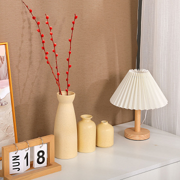 Набор декоративных керамических ваз 3 шт: 7,2*9,5/7,2*12,7/8,5*22,5 см., цвет бежевый