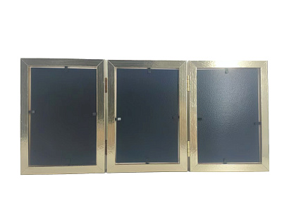 Фоторамка-коллаж декоративная из МДФ для 3 фотографий 10х15 см, со стеклом, 12,5x2,5х17,5 см