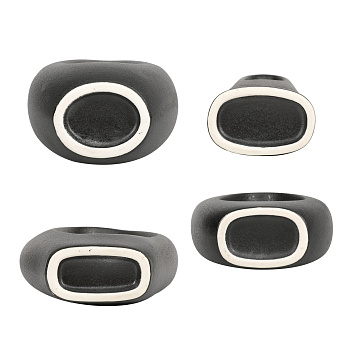 Набор керамических ваз 4 шт.: 12,7*5,9*21/12*7,2*18,1/6,2*4*24,2/12*4,2*27,3 см., цвет черный