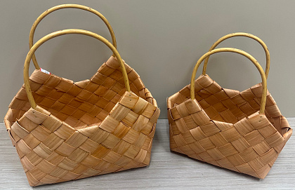 Набор корзин плетеных (секвойя):30*15*18H 30HH, 25*12*14H 25HH,  2 шт.