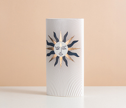 Керамическая декоративная ваза серия "Солнце", 17*8,5*32,5 см