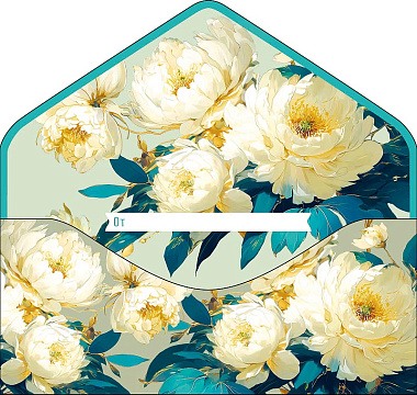 Открытка-конверт "С Днем Рождения!", размер: 9,3х19 см, в упак. 1 шт.