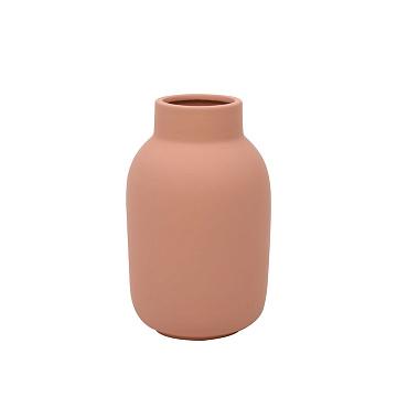 Ваза керамическая, цвет персиковый, 12,5*20 см