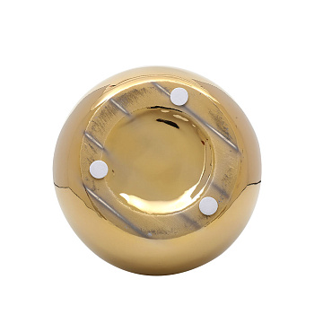 Ваза керамическая, хромированная, цвет золото, 12,5*17,5 см