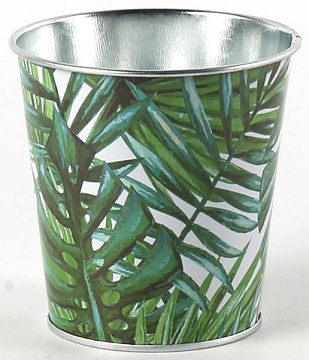 Декоративное кашпо "Пальмовые листья" 9.8XH10CM/B7.5, металл