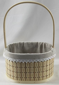 Корзина плетеная (ротанг), 22x16x15/36 см,  шт., натуральный