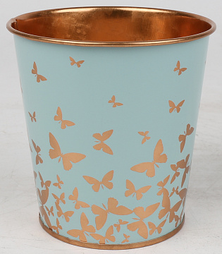 Декоративное кашпо "Миллион бабочек" D10XH10CM B:D7.5CM, металл
