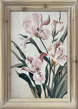 Постер "Ирисы", рама деревянная, 24*34*1,9