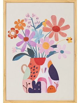 Постер "Солнечный букет", рама пластиковая со стеклом, 70x50x2,5