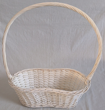 Корзина плетеная (ива), 43*23*21*15*49 см, 1 шт., белый