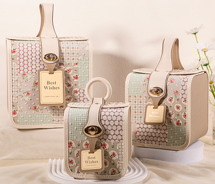 Набор коробок "Изобилие "20,9*21,2*22, 16,3*16,3*17,5, 13,3*13,3*15 см, 3 шт., шампань