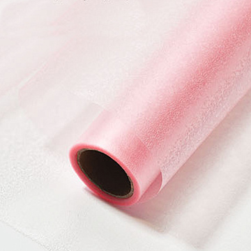 Упак. материал флористическая пленка "Хрусталь", 120 мкр, 57 см х 7 ярдов , розовый