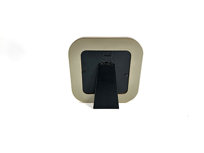 Фоторамка декоративная из МДФ с кожаной отделкой, серия "Престиж", цвет кремовый, со стеклом, 10x10 см