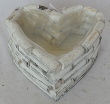 Кашпо деревянное 21*21H8 B20*20, 1 шт., белый