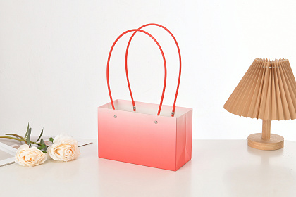 Пакет подарочный "Мастхэв градиент" прямоугольный, 22х10х13 см, 10 шт./упак., красный