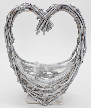 Корзина плетеная (ива), 32*35/15*28 H12 B15*10, 1 шт., серый