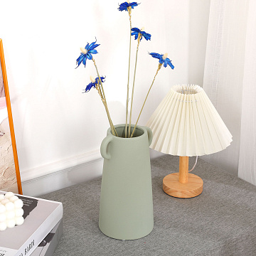 Ваза керамическая, цвет пастельно-зеленый, 13*11*23,2 см