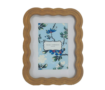 Фоторамка декоративная из дерева, серия "Сиа", со стеклом, 10x15 см