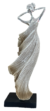 Статуэтка декоративная "Девушка", полирезина, цвет песочный, 14*9,5*38,5 см