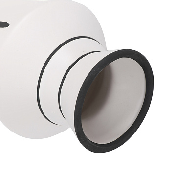 Ваза керамическая, цвет черно-белый, 12,5*19 см