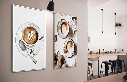 Картина "Доброе утро I", 30% ручная работа, рама пластиковая, 60x90