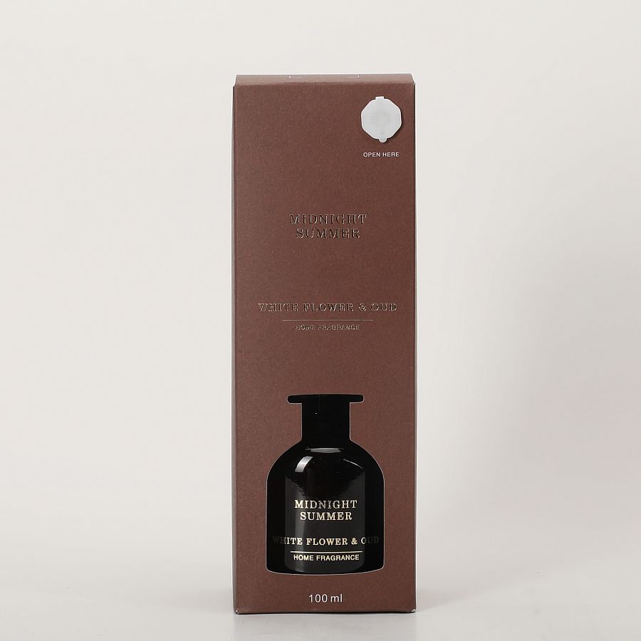 Ароматический диффузор с палочками 100 мл., White Flower & Oud/Белые цветы и уд
