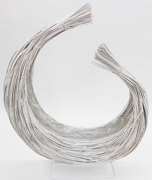 Корзина плетеная (ива) 13*40 H45 B20*10, 1 шт., выбеленн.