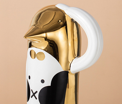 Статуэтка декоративная серия "Рэди", керамика, цвет золото, 14,5*17*34 см