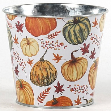 Декоративное кашпо "Осенний пейзаж" D13,3XH11,5 B9,5CM, металл