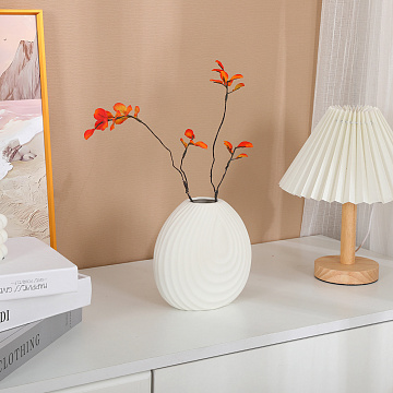 Ваза керамическая, цвет белый, 13*15 см